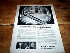 BATERÍA ROGERS (DYNA SONIC) 1962 anuncio promocional con BUDDY RICH Cozy Cole LOUIS BELLSON segunda mano  Embacar hacia Mexico