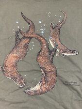 Camiseta River Otters talla mediana mamíferos linda nutria segunda mano  Embacar hacia Argentina