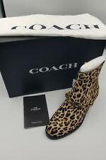 Botas de tornozelo Coach Allen estampa de leopardo cabelo de bezerro logotipo corrente elo tamanho 5 B comprar usado  Enviando para Brazil