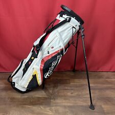 Used, Taylormade Golf Stand Bag With Shoulder Strap 4 Way Divider White Red Black for sale  Shipping to South Africa
