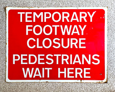 Genuine footway closure for sale  NORWICH