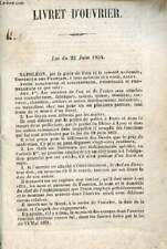 Livret ouvrier 1860. d'occasion  Saint-Denis-de-Pile