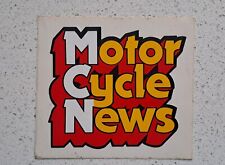 Used, MCN STICKER Motorcycle News Motorbike RETRO STICKER RED/YELLOW/WHITE for sale  Shipping to South Africa