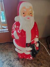 VINTAGE 1968 EMPIRE PLASTIC BLOW MOLD SANTA CLAUS LIGHT TESTED. SEE DETAILS. for sale  Waverly