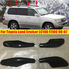 Black Roof Rails Rack End Cover Shell For Toyota Land Cruiser LC100 FJ100 98-07 for sale  Shipping to South Africa