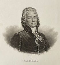 Talleyrand (1754-1838) France Man State And Diplomat French Engraving 1840 for sale  Shipping to South Africa