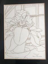 JOHN BRUNSDON RE Original DRAWING in Ink "Gloxinia" 197 for sale  Shipping to South Africa