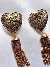 Heart earrings vintage d'occasion  Puteaux