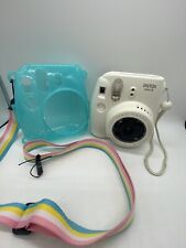 Used, Fujifilm Instax Mini 8 Instant Film Camera White 60mm With Blue Hard Case for sale  Shipping to South Africa