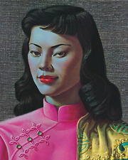 Miss Wong, Oriental Lady, Vladimir Tretchikoff. Framed Retro Print for sale  Shipping to South Africa