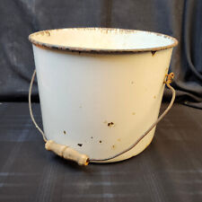 Vaso balde vintage rústico porcelana branca "Querida Liza" decoração fazenda, usado comprar usado  Enviando para Brazil