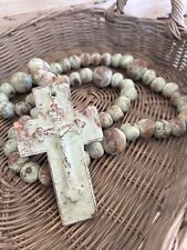 Stoneware rosary cross for sale  Sayville
