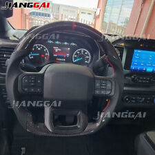 Real Carbon Fiber Steering Wheel For 2021+ Ford F150 Raptor No Heated No Paddles, used for sale  Shipping to South Africa