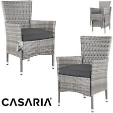 B-Ware Stühle Polyrattan 2er Set grau Gartenstuhl stapelbar Stapelstuhl Stuhl gebraucht kaufen  Merzig