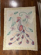 Vintage chenille peacock for sale  Bellmore