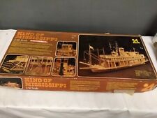 Artesania Latina 1:50 King of the Mississippi Paddle Steamer Model Boat Wood Vtg for sale  GLOSSOP