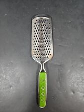 Vintage Travco 9” Hand Held Stainless Steel Grater Zester Shredder Green for sale  Shipping to South Africa