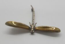 Vintage Taxco sterling silver 925 brass DRAGONFLY insect brooch pin for sale  Shipping to South Africa