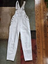 London London Vintage Women’s Cream/Beige Denim Overalls Medium READ for sale  Shipping to South Africa