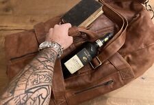 Leather travel duffel usato  Mirano