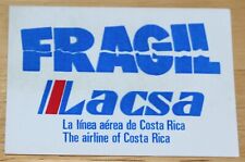 Lacsa fragile airline for sale  HORSHAM