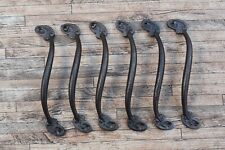 Used, 6pcs Vtg Cast Iron Victorian Drawer Cupboard Door Pulls Handles Farm Barn Decor for sale  Shipping to South Africa