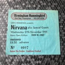 Nirvana ticket birmingham for sale  WALSALL