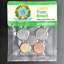 Monedas brasileñas: 5 monedas aleatorias únicas de Brasil para coleccionar monedas segunda mano  Embacar hacia Argentina