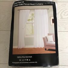 lined voile curtains for sale  WATFORD