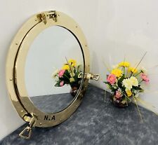 30" Porthole Mirror ~ Brass Finish ~ Nautical Maritime Decor ~Ship Cabin Window for sale  Shipping to South Africa