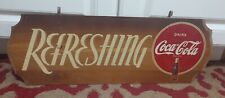 Used, Vintage Coca Cola Wooden Sign "Refreshing Coca Cola" Stamped Kay Displays Inc for sale  Shipping to South Africa