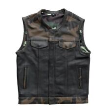 Leather vest camouflage for sale  Shipping to Ireland