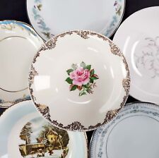 Vintage Mismatched China Dessert Bowls Various Patterns Six Piece Set for sale  Shipping to South Africa