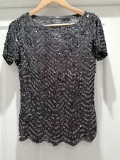 Uk14 sequined top for sale  MANSFIELD