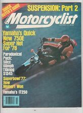 Motociclista - Octubre 1977 - Revista Motocicleta Vintage segunda mano  Embacar hacia Argentina