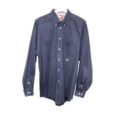 Camisa Tommy Hilfiger para Hombre Grande Azul Algodón con Botones Logotipo Bolsillo Mangas Largas segunda mano  Embacar hacia Argentina