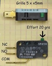 Micro switch Ultra sensible ( effort de 20 grs)   Crouzet F83161.5  Modele 16, usado comprar usado  Enviando para Brazil