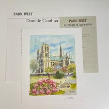 Daniele Cambier Notre Dame Paris Seriolithograph Signed COA Park West Delaware for sale  Shipping to South Africa