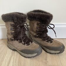 Hi-tec St Moritz Waterproof Thinsulate Winter Boots Suede w/ Faux Fur Size UK 9 for sale  Shipping to South Africa