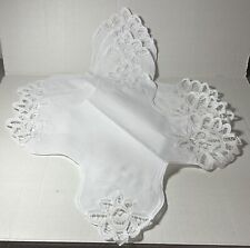 Juego de 4 apliques bordados festoneados blanco segunda mano  Embacar hacia Argentina