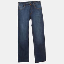 Jeans Giorgio Armani azul lavado denim abotoado ajuste reto XS cintura 28" comprar usado  Enviando para Brazil