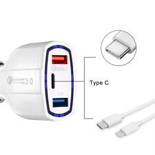 Carregador de carro rápido QC 3.0 3.5A USB com conector tipo C para iPhone Android, usado comprar usado  Enviando para Brazil