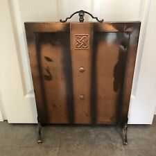 Vintage Copper Brass Metal  Fire Screen /Fire Place Guard Freestanding for sale  Shipping to South Africa