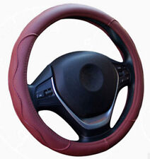 Capa de volante de carro 38 cm couro ecológico borgonha fibra dinâmica couro em relevo comprar usado  Enviando para Brazil
