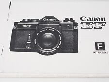 Manual de instrucciones para cámara Canon EF - fotocopia segunda mano  Embacar hacia Argentina