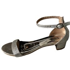 Sandálias sociais Badgley Mischka meninas formal alça no tornozelo sapatos de strass tamanho 5 comprar usado  Enviando para Brazil