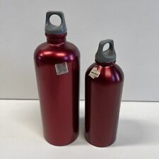 2 NOS SIGG Bottle Camping Backpacking Stove Fuel RED METAL Vintage for sale  Shipping to South Africa
