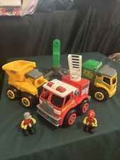 Machine Maker Bundle Construction Fire Truck + Drivers  for sale  Shipping to South Africa