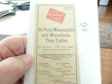 CM&StP - St. Paulo, Minneapolis & Minnetonka Timetables - 6/18/1899 for sale  Shipping to South Africa