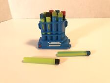 BoomCo Mattel play plastic semi hard extra Darts w/ blue Magazine 2014 distance, used for sale  Shipping to South Africa